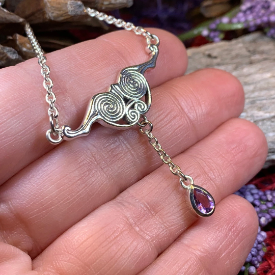 Liosa Celtic Spiral Necklace in Sterling Silver | Necklet | Wiccan Center