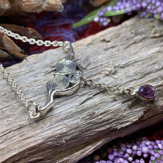 Liosa Celtic Spiral Necklace in Sterling Silver | Necklet | Wiccan Center