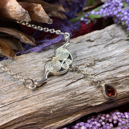 Liosa Celtic Spiral Necklace in Sterling Silver | Necklet | Wiccan Center