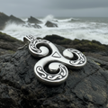 Celtic Triskele Necklace in Sterling Silver