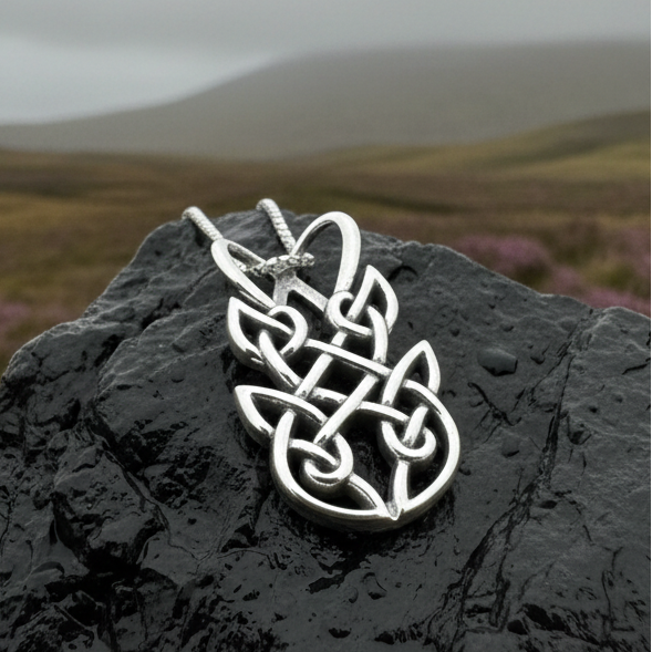 Adria Celtic Knot Necklace in Sterling Silver | Pendant | Wiccan Center