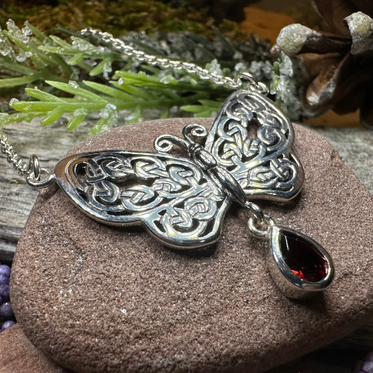 Meadow Celtic Butterfly Necklace in Sterling Silver | Necklet | Wiccan Center