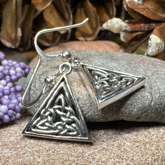 Bethan Celtic Knot Earrings in Sterling Silver