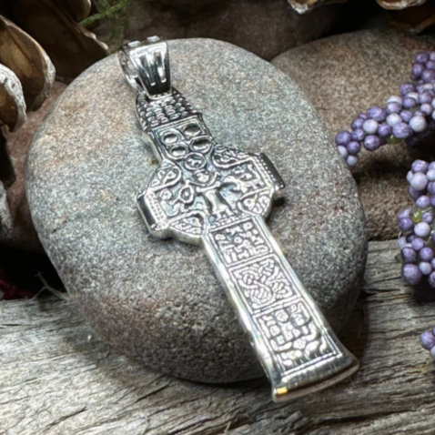 Irish Celtic Cross Necklace in Sterling Silver | Pendant | Wiccan Center