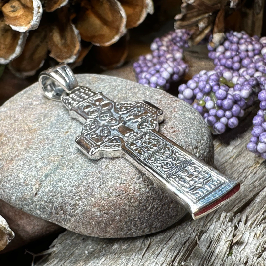 Irish Celtic Cross Necklace in Sterling Silver | Pendant | Wiccan Center