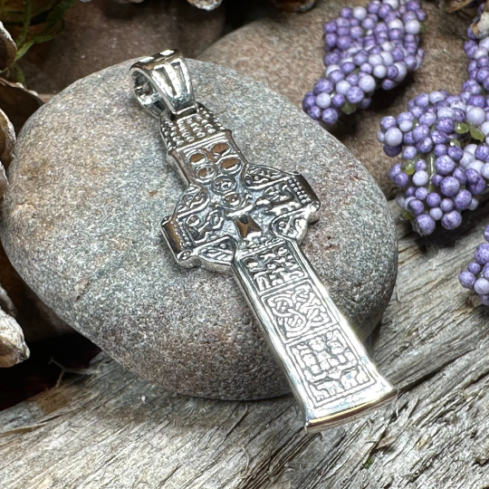 Irish Celtic Cross Necklace in Sterling Silver | Pendant | Wiccan Center