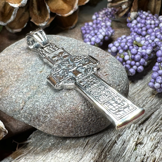 Irish Celtic Cross Necklace in Sterling Silver | Pendant | Wiccan Center