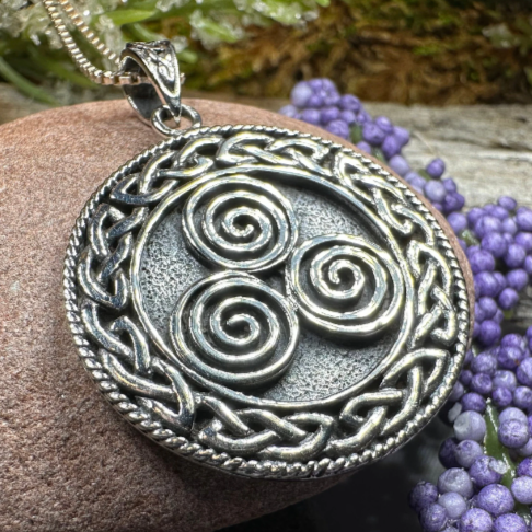 Adalgard Celtic Spiral Necklace in Sterling Silver | Pendant | Wiccan Center