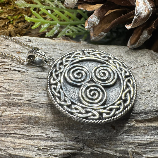 Adalgard Celtic Spiral Necklace in Sterling Silver | Pendant | Wiccan Center
