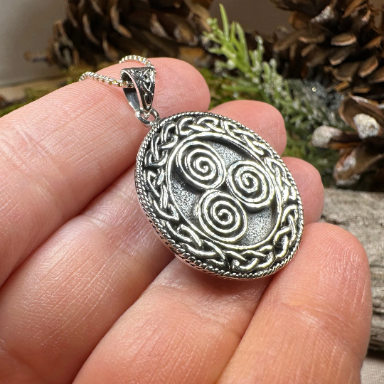 Adalgard Celtic Spiral Necklace in Sterling Silver | Pendant | Wiccan Center