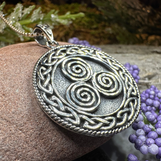 Adalgard Celtic Spiral Necklace in Sterling Silver | Pendant | Wiccan Center