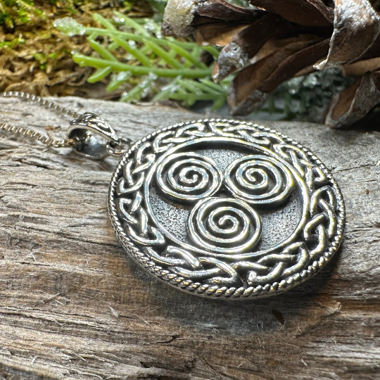Adalgard Celtic Spiral Necklace in Sterling Silver | Pendant | Wiccan Center