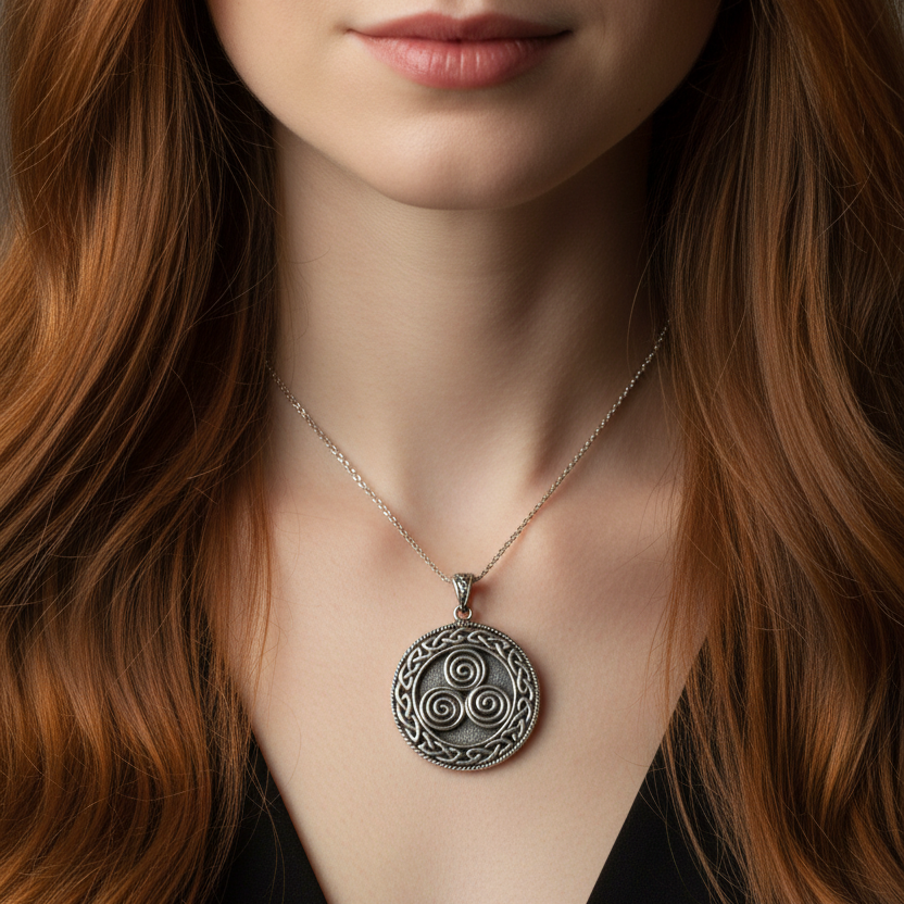Adalgard Celtic Spiral Necklace in Sterling Silver | Pendant | Wiccan Center