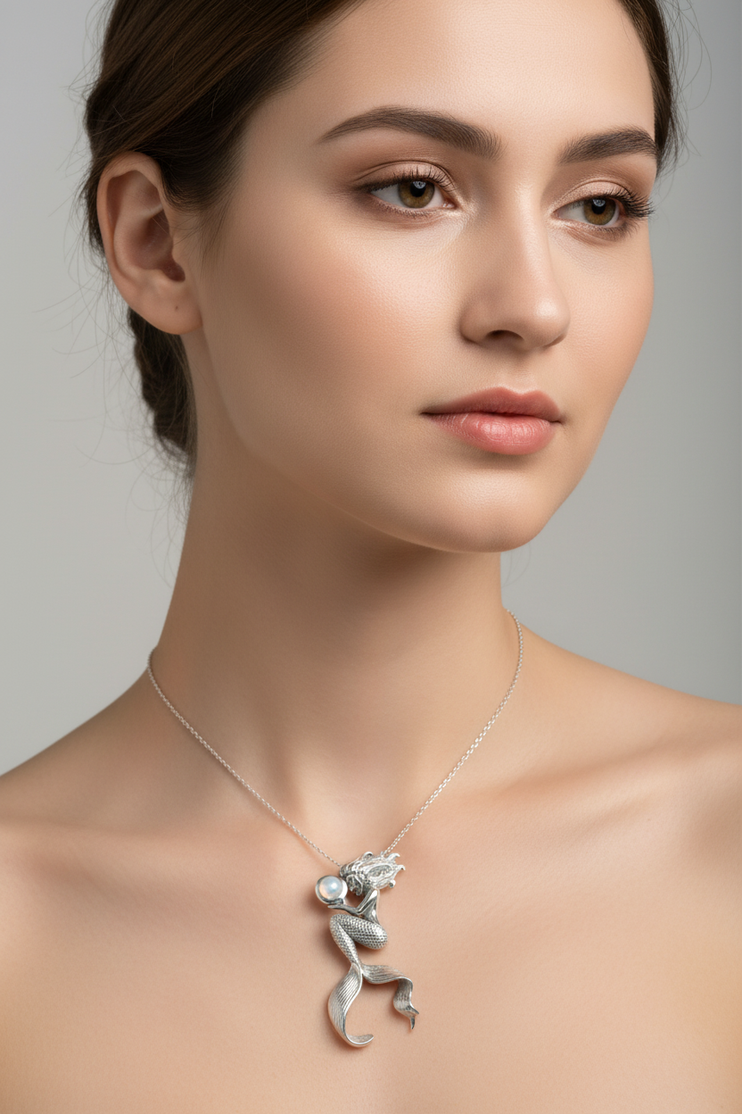 Moonstone Mermaid Necklace | Pendant | Wiccan Center