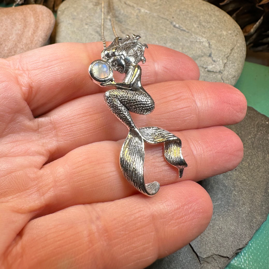 Moonstone Mermaid Necklace | Pendant | Wiccan Center