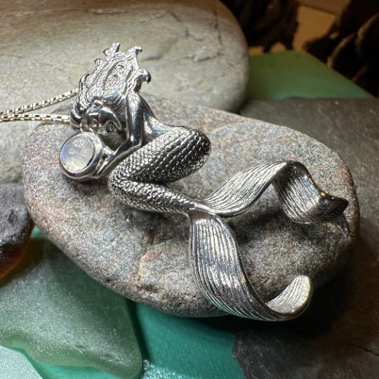 Moonstone Mermaid Necklace | Pendant | Wiccan Center