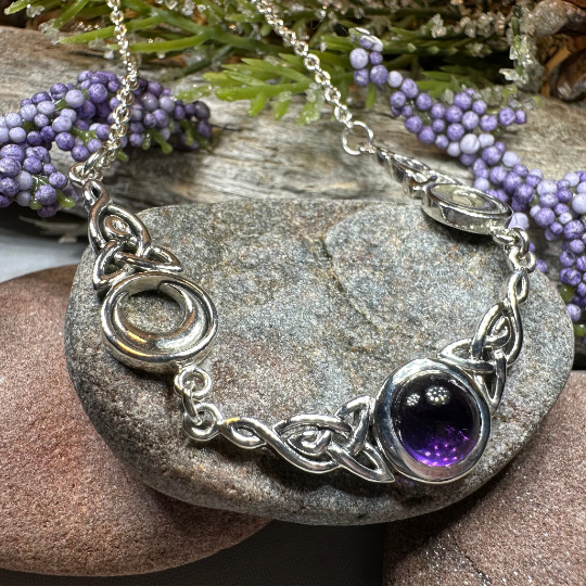 Celtic Triple Moon Necklace in Sterling Silver | Necklet | Wiccan Center