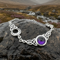 Celtic Triple Moon Necklace in Sterling Silver | Necklet | Wiccan Center