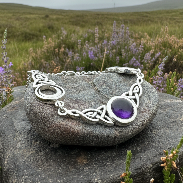 Celtic Triple Moon Necklace in Sterling Silver | Necklet | Wiccan Center