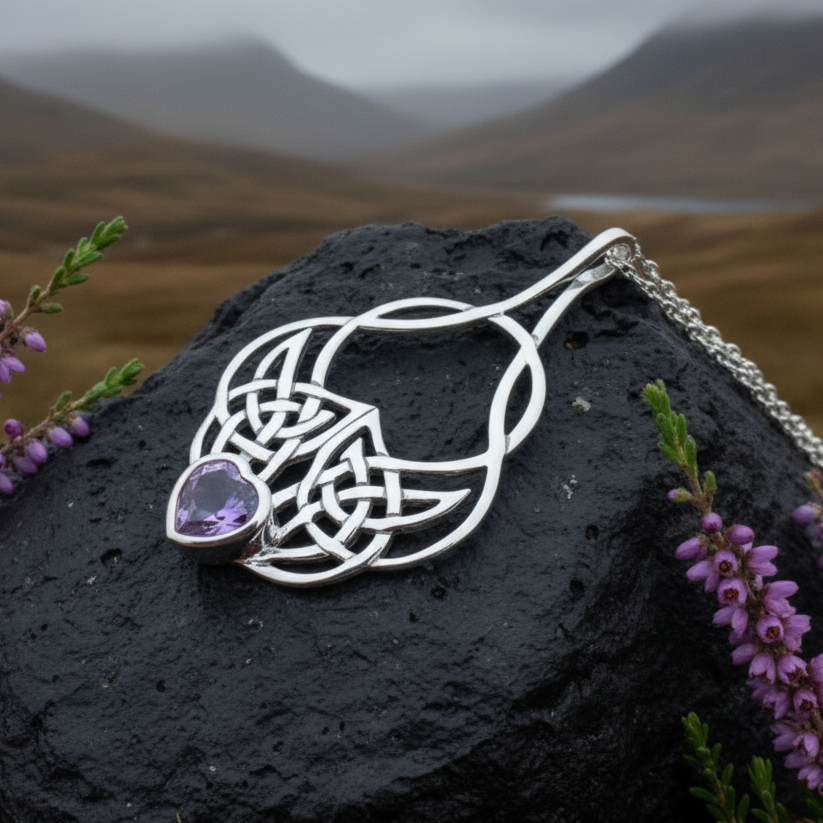 Endless Love Celtic Knot Necklace in Sterling Silver | Pendant | Wiccan Center