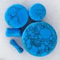 Turquoise Dyed Howlite Stone Plugs | | Wiccan Center
