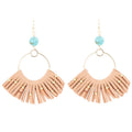 Pueblo Blue Magnesite Golden Fringe Earrings | Earrings | Wiccan Center