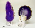 Purple Agate Nightlight with Bulb and Switch