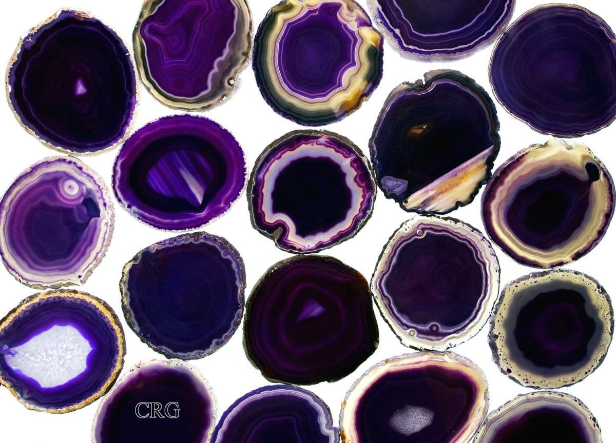 Purple Agate Slice Size #5 (5 to 5.5 inches)