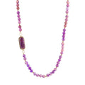 Purple Turquoise Linked Golden Necklace | Necklaces | Wiccan Center