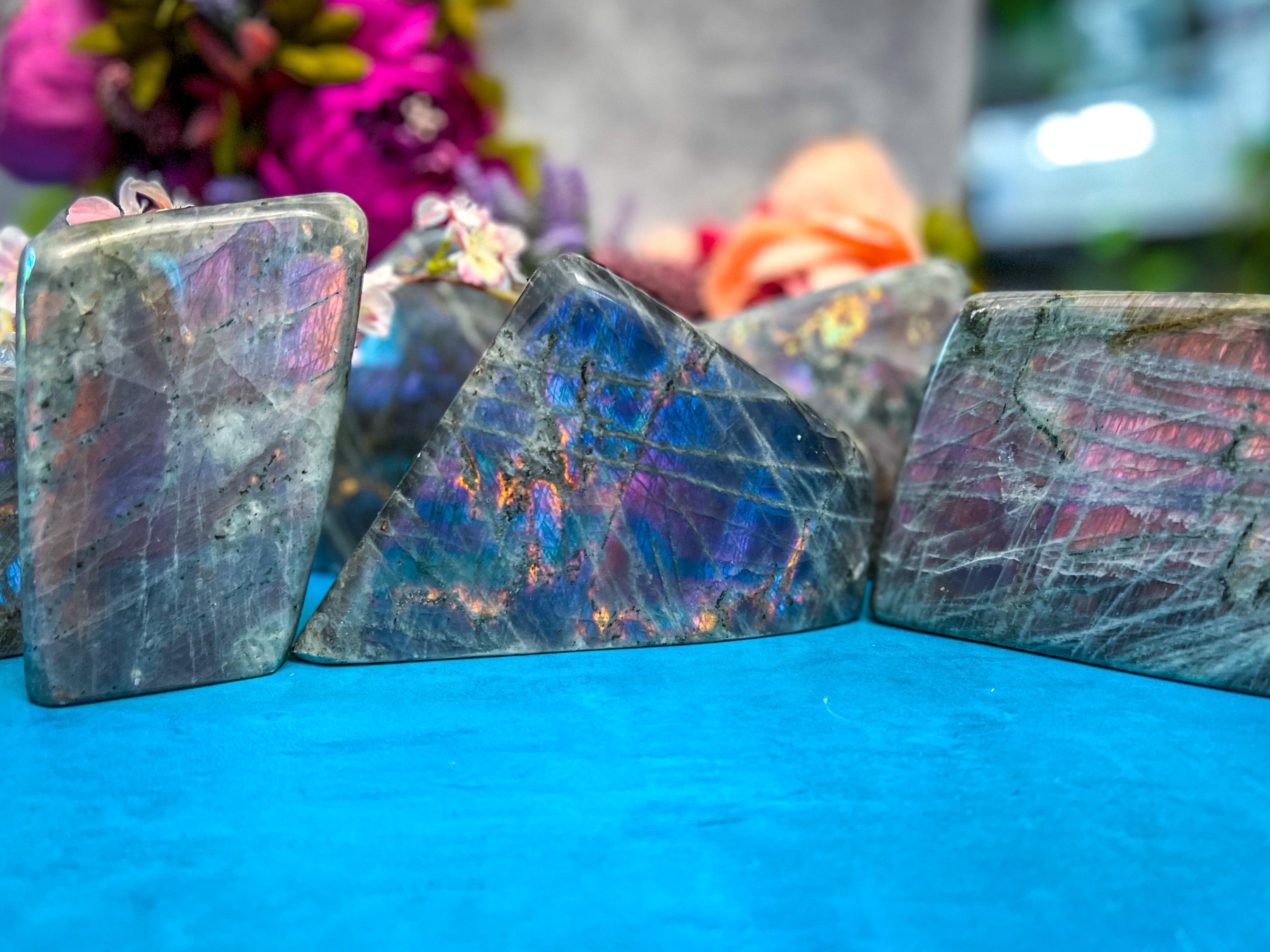 Large Purple Labradorite crystal Freeform, Rainbow Labradorite, White Labradorite | | Wiccan Center