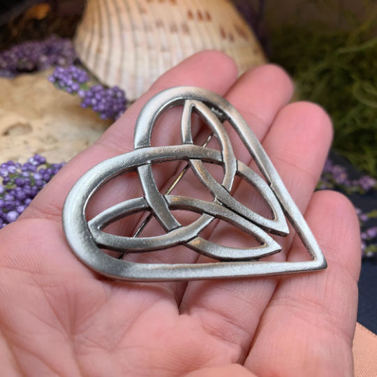 Everheart Celtic Heart Brooch in Pewter | Brooch | Wiccan Center
