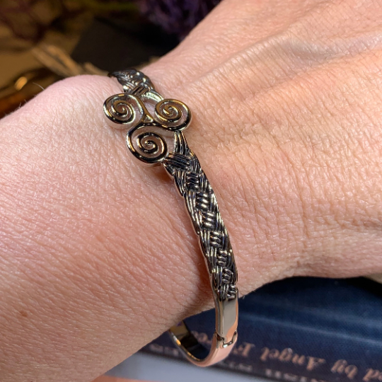 Celtic Triple Spiral Bracelet | Cuff Bracelet | Wiccan Center