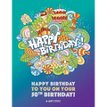 Happy Birthday To You On Your 50th Birthday: Gifts for Women, 50 Year Old Present Ideas for Mom, Wife, Art Therapy, Fun Creative & Therapeutic Colouri - Paperback | Books | Wiccan Center