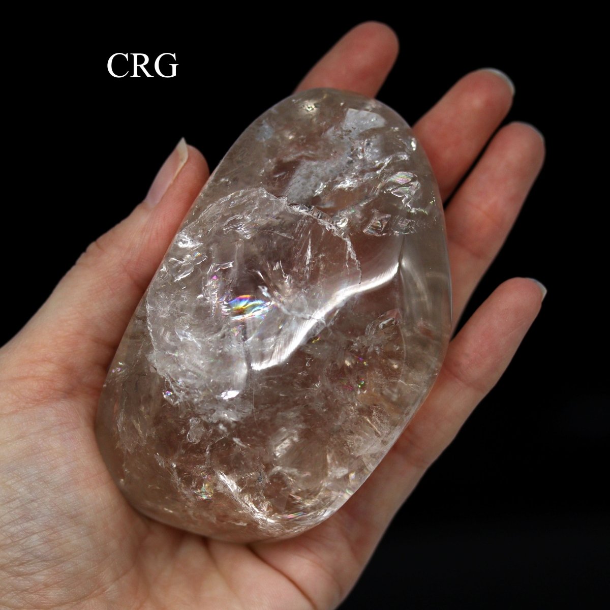 QTY 1 - Crystal Quartz Freeform Paperweight / 2-5" AVG