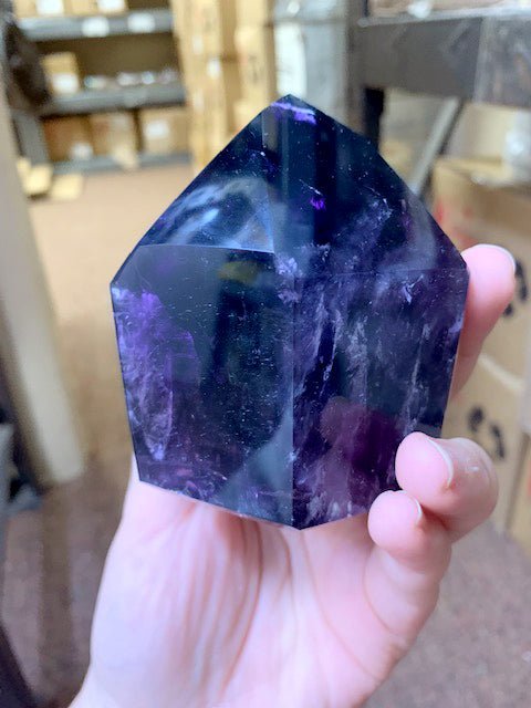 QTY 1 - Fully Polished Extra Quality Amethyst Tower (400 - 500 GRAMS) AVG