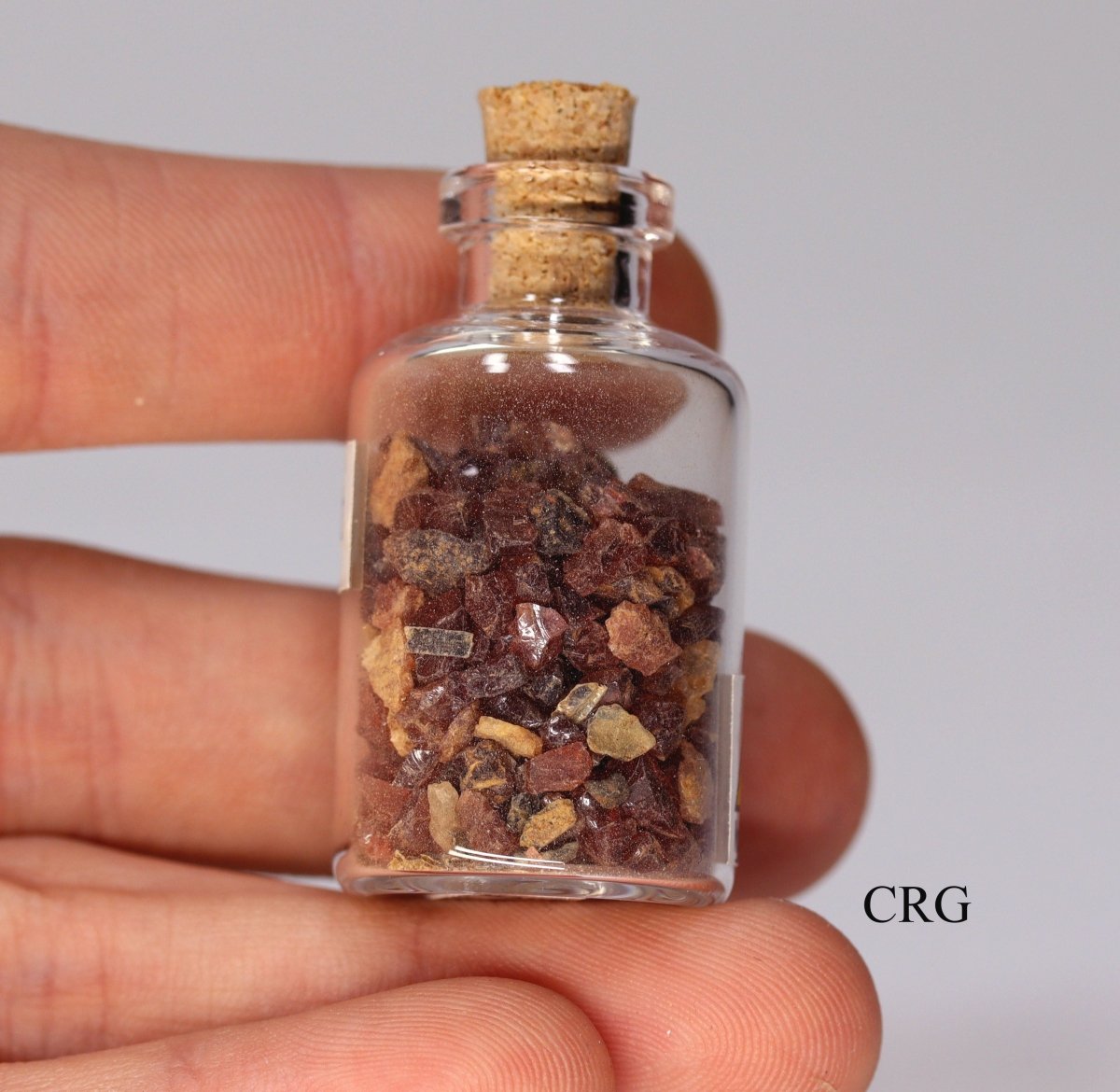 QTY 1 - Garnet Gemstone Chip Bottle / 1"