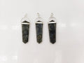 Labradorite Flat Point Pendant with Silver Plating (2 Inches) (1 Piece)