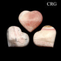 QTY 1 - Peru Pink Opal Heart / 40-50mm