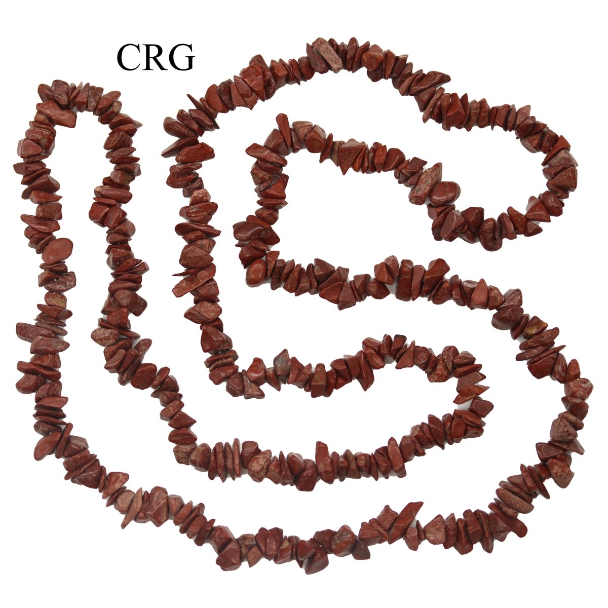 Red Jasper Strand Chip Necklace (32 Inches) (1 Piece)