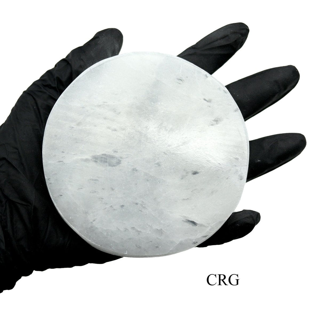 Scratch and Dent Selenite Slab Plate 14cm (1 Piece)