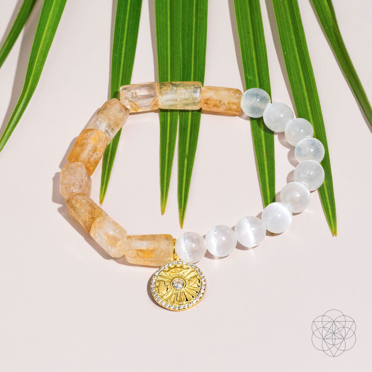 Quartet of Luck - Citrine & Selenite Bracelet of Serendipity | Bracelet | Wiccan Center