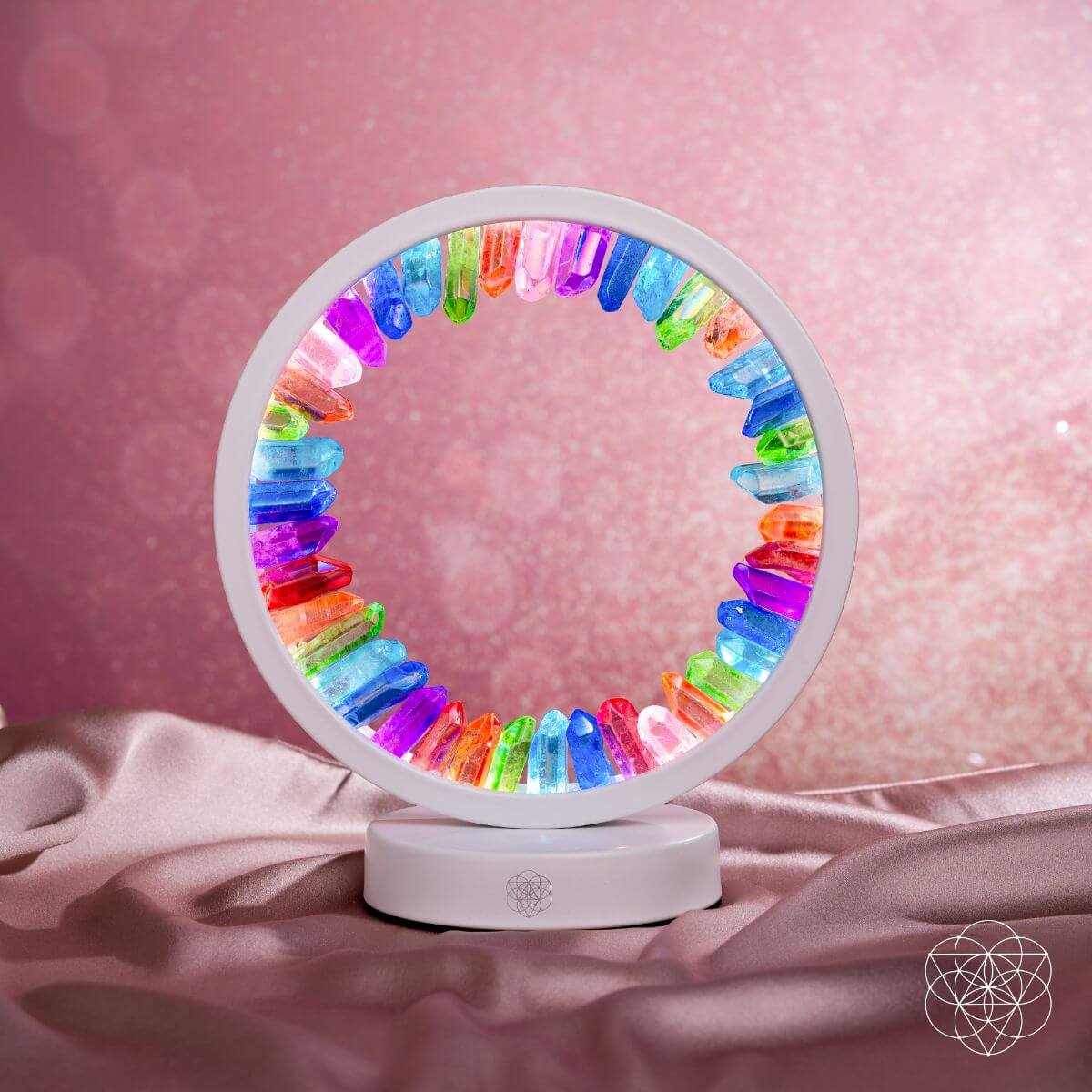 Rainbow After the Storm - Clear Quartz Lamp of Hope | Night Light | Wiccan Center