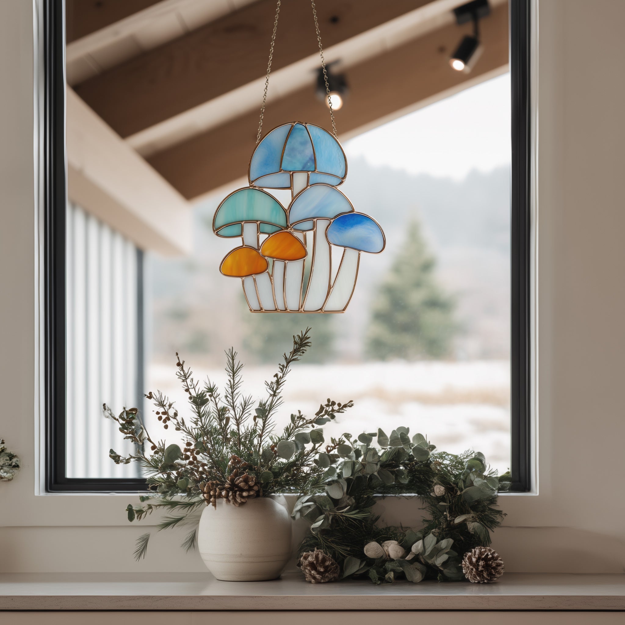 Rainbow Mushroom Troop Stained Glass Pattern and PNG | Crafting Patterns & Molds | Wiccan Center