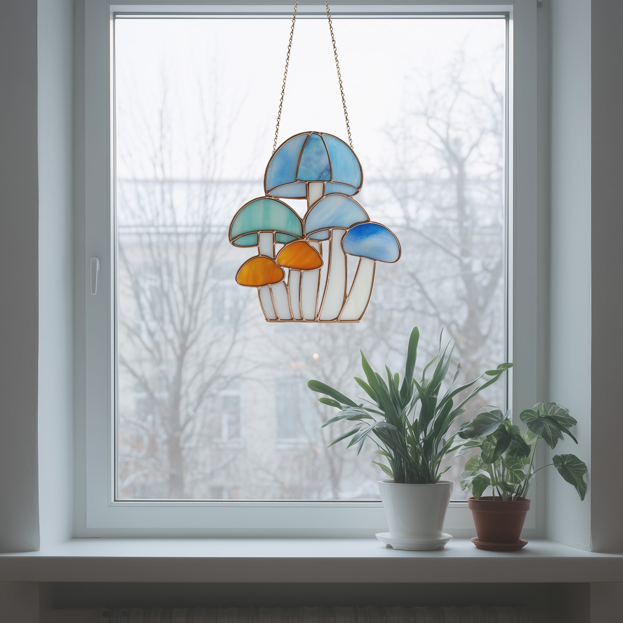 Rainbow Mushroom Troop Stained Glass Pattern and PNG | Crafting Patterns & Molds | Wiccan Center