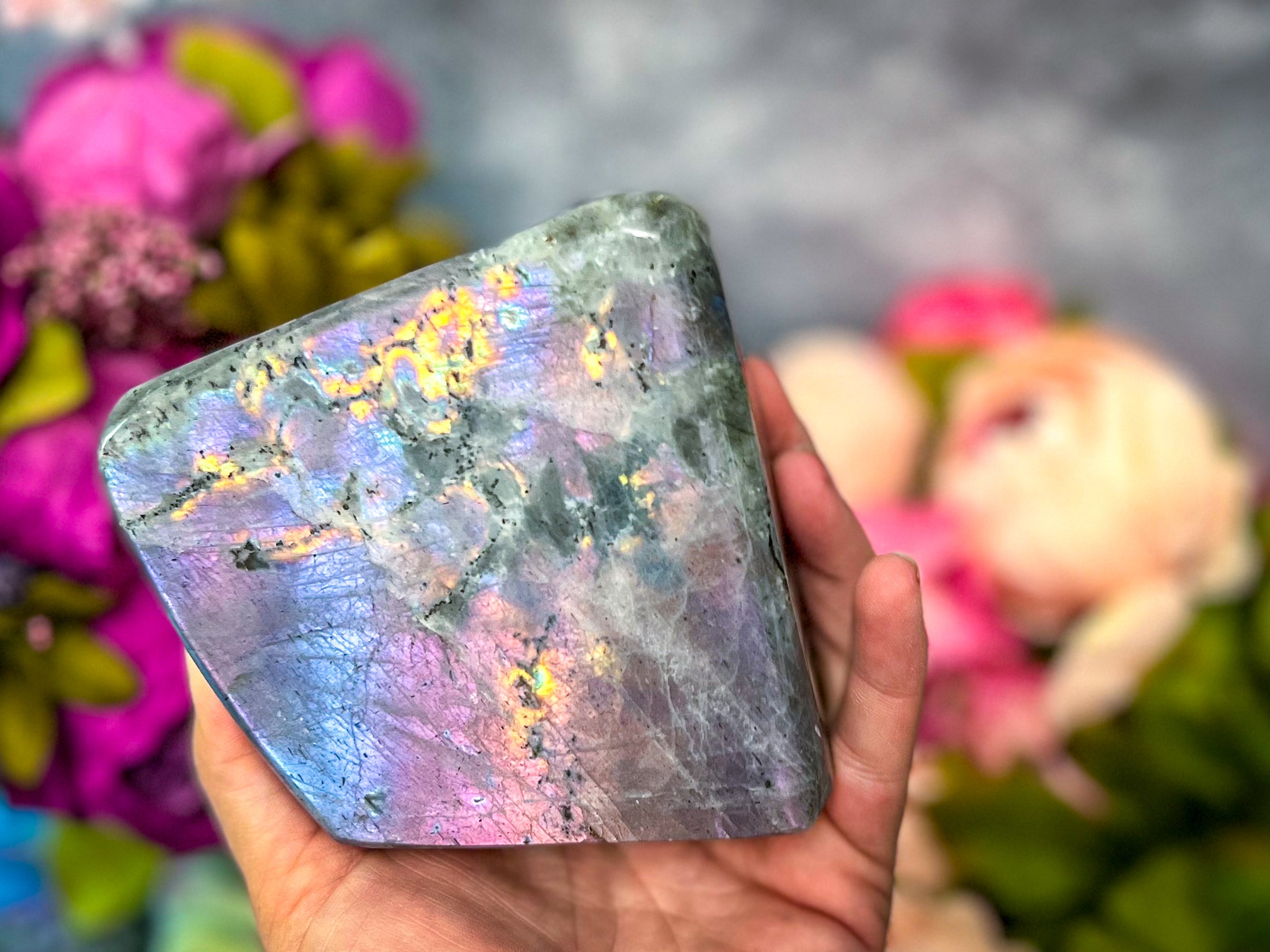 Large Purple Labradorite crystal Freeform, Rainbow Labradorite, White Labradorite | | Wiccan Center