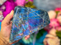 Large Purple Labradorite crystal Freeform, Rainbow Labradorite, White Labradorite | | Wiccan Center