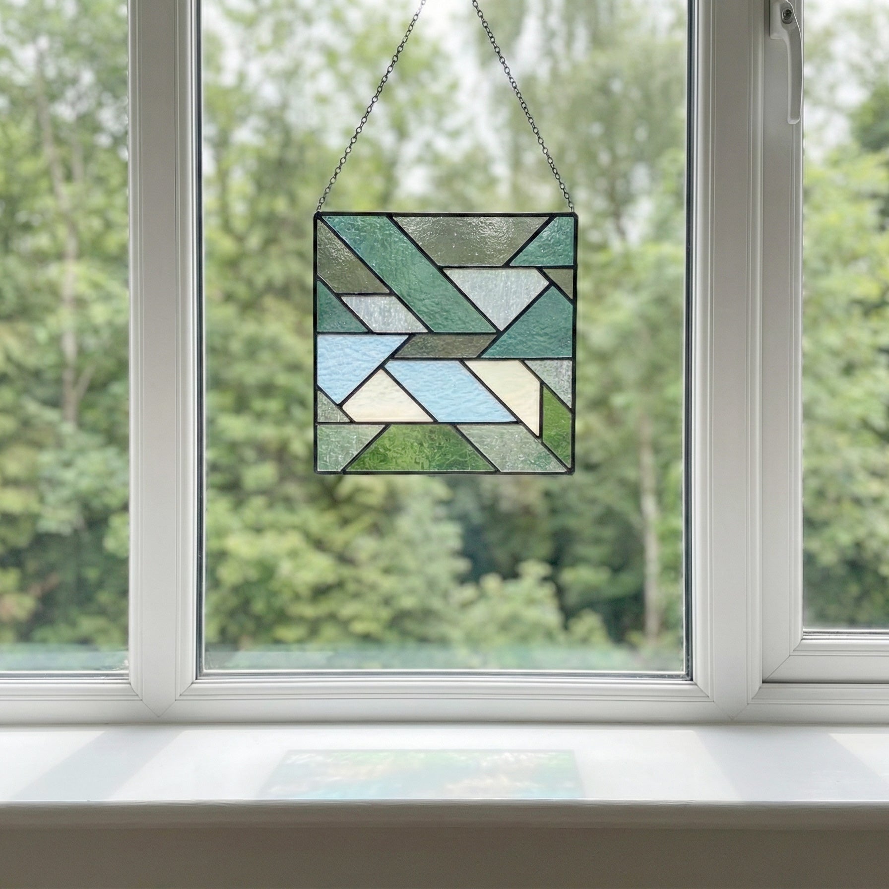 Geometric Square Beginner Stained Glass Pattern | Crafting Patterns & Molds | Wiccan Center