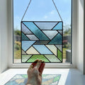 Geometric Square Beginner Stained Glass Pattern | Crafting Patterns & Molds | Wiccan Center