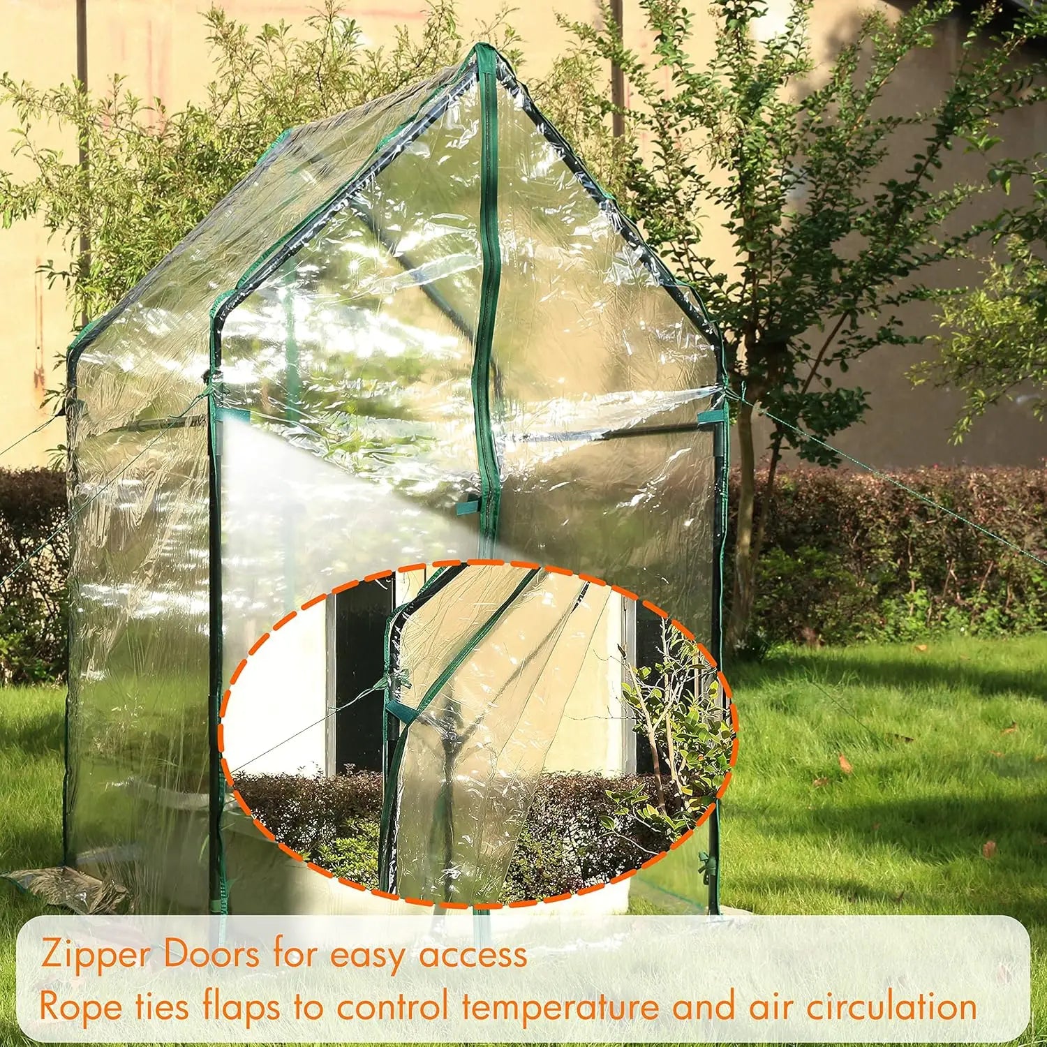 Cedar Raised Garden Bed with Greenhouse Cover | Raised Garden Bed Kit | Wiccan Center
