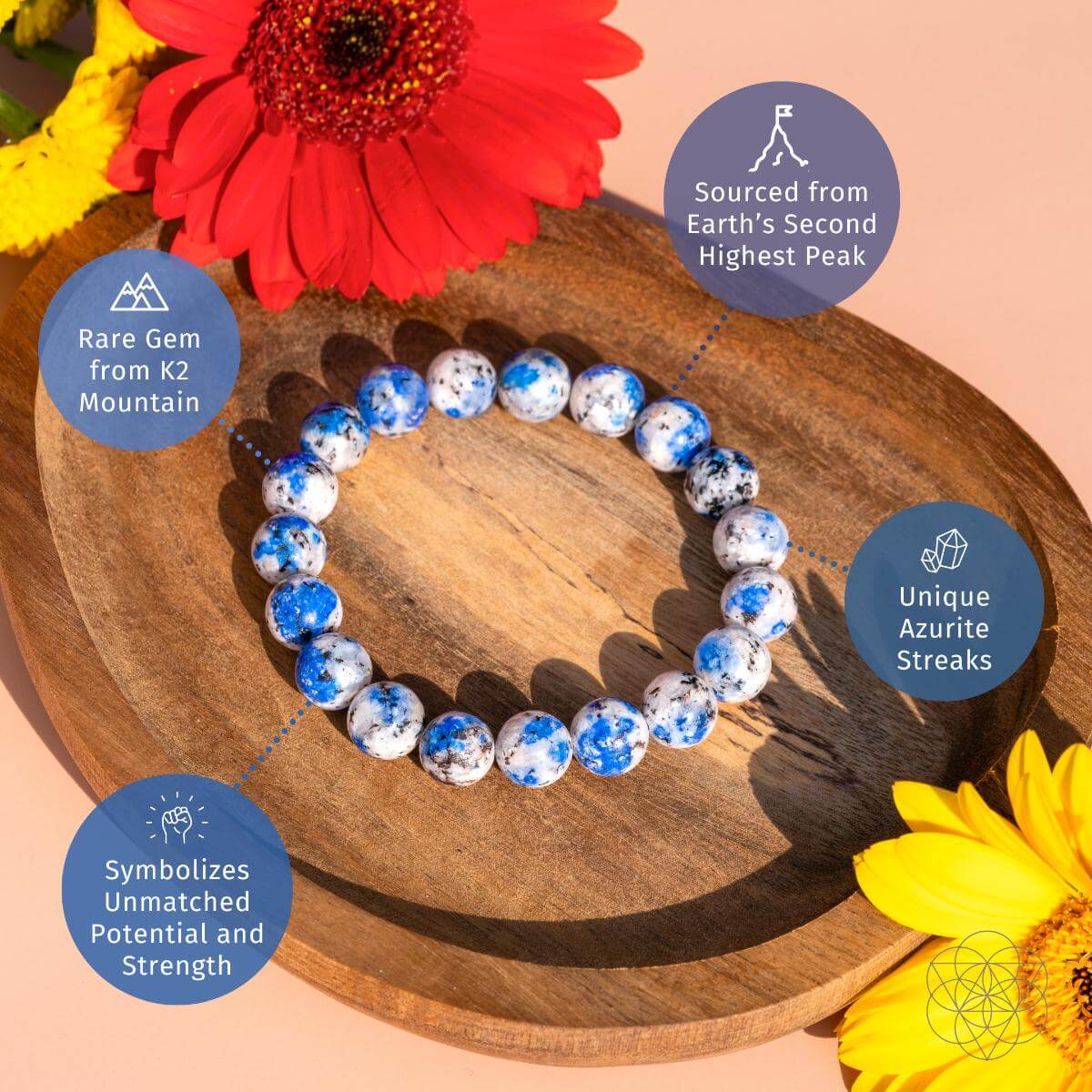 Rare K2 Stone Bracelet of Spiritual Adventure | Bracelet | Wiccan Center